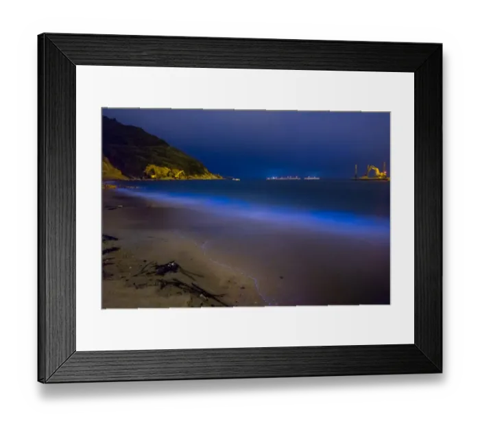 Framed Print : Blue Tears Bioluminescent algae Noctiluca Scintillans