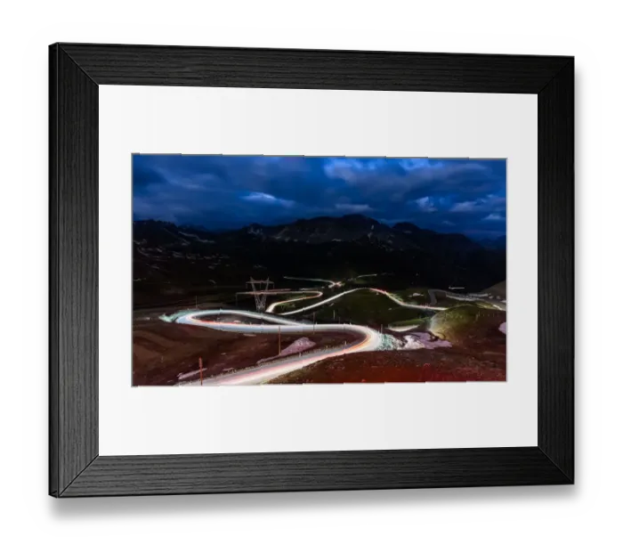 Framed Print : Passo dello Stelvio at Night Framed Print : Passo dello Stelvio at Night