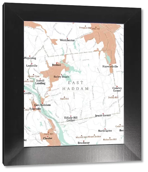 CT Middlesex East Haddam Vector Road Map