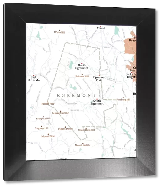 MA Berkshire Egremont Vector Road Map