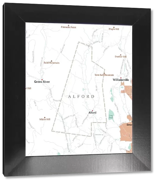 MA Berkshire Alford Vector Road Map