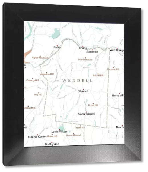 MA Franklin Wendell Vector Road Map