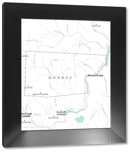 MA Franklin Monroe Vector Road Map