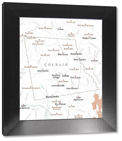 MA Franklin Colrain Vector Road Map