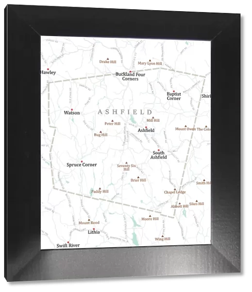 MA Franklin Ashfield Vector Road Map