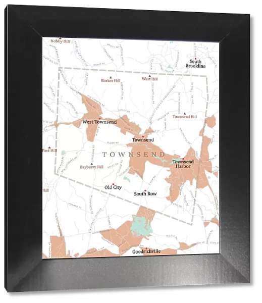 MA Middlesex Townsend Vector Road Map