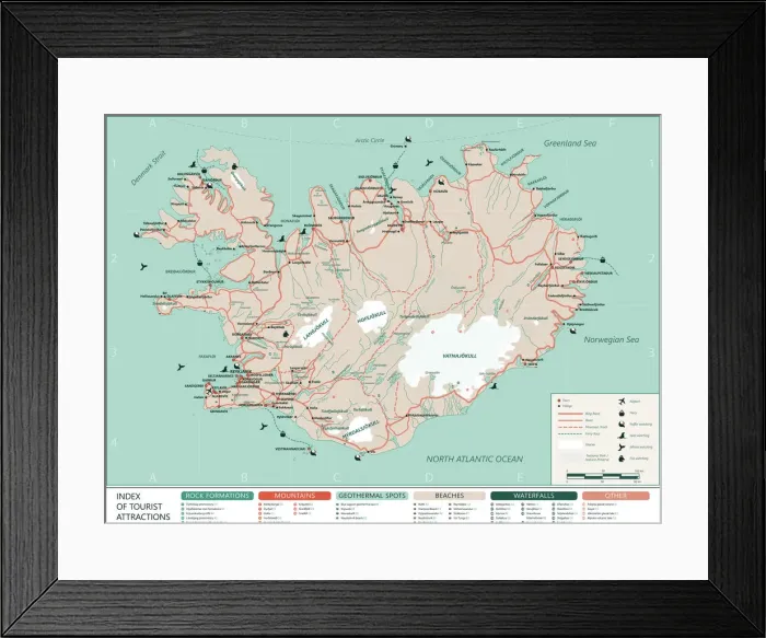 Framed Print : Print. Reference Maps Framed Print : Print. Reference Maps