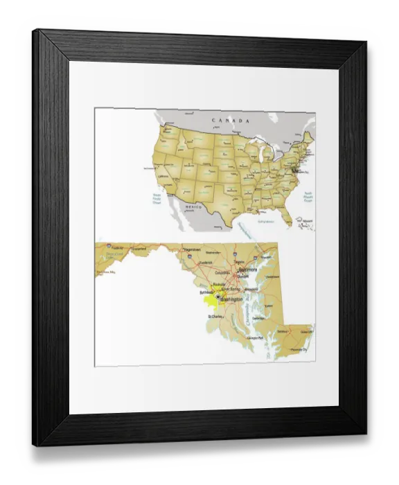 Framed Print : Reference Maps, 164550598 Framed Print : Reference Maps, 164550598