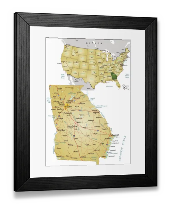 Framed Print : Reference Maps, 164550382 Framed Print : Reference Maps, 164550382