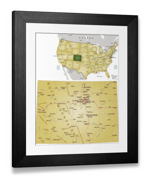 Framed Print : Reference Maps, 154156363 Framed Print : Reference Maps, 154156363