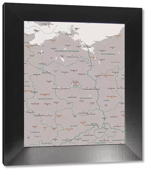 Berlin Brandenburg Area Vector Map