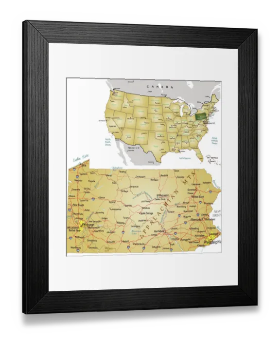 Framed Print : Reference Maps, 163219136 Framed Print : Reference Maps, 163219136