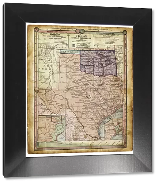 Texas map 1889