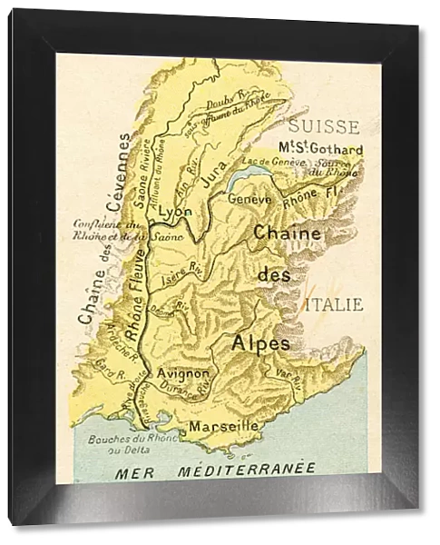 Rhone basin map 1887