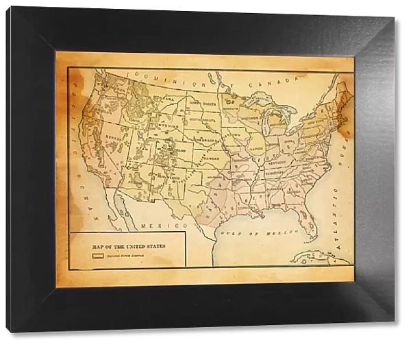 USA map 1898