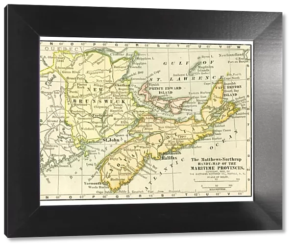 New Brunswick and Nova Scotia map 1898