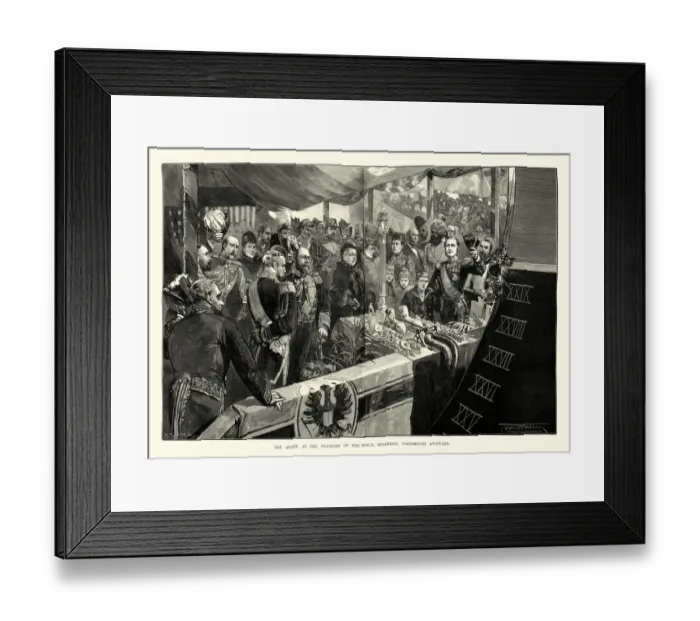 Framed Print : Queen Victoria launching the warship HMS Royal Sovereign, Portsmouth dockyard