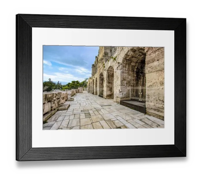 Framed Print : The entrance to Odeon of Herodes Atticus, Athens Greece Framed Print : The entrance to Odeon of Herodes Atticus, Athens Greece