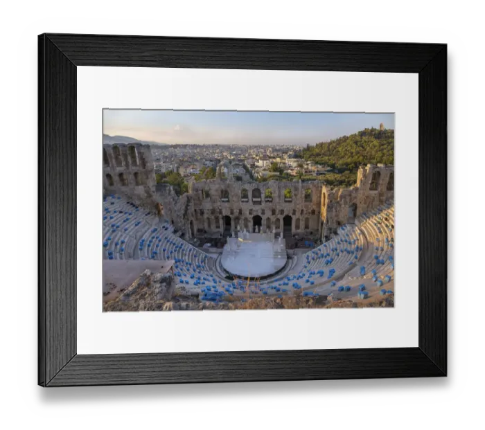 Framed Print : Odeon of Herodes Atticus, Acropolis Hill, Athens, Greece