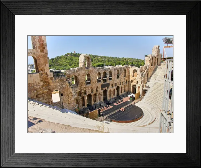 Framed Print : Ancient Odeon of Herodes Atticus in Athens, Travel in Greece, Europe Framed Print : Ancient Odeon of Herodes Atticus in Athens, Travel in Greece, Europe