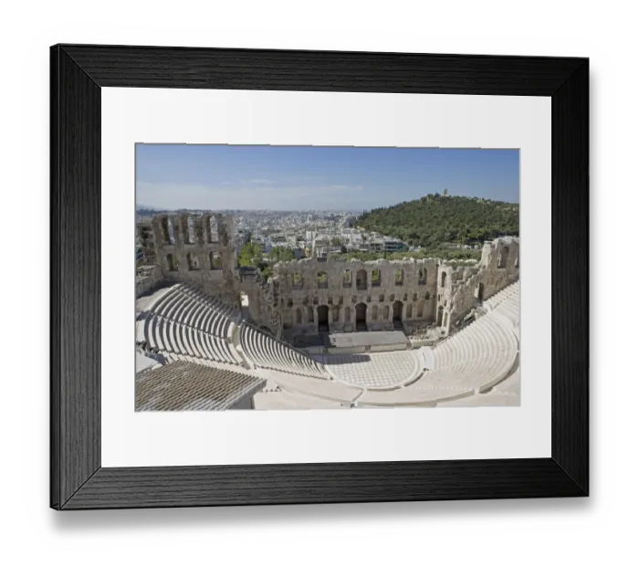 Framed Print : Greece, Athens, Acropolis, Odeon of Herodes Atticus, elevated view Framed Print : Greece, Athens, Acropolis, Odeon of Herodes Atticus, elevated view