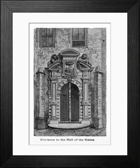 Framed Print : Entrance to Hall of the Provencial States, Zeeland, Netherlands 1887 Framed Print : Entrance to Hall of the Provencial States, Zeeland, Netherlands 1887