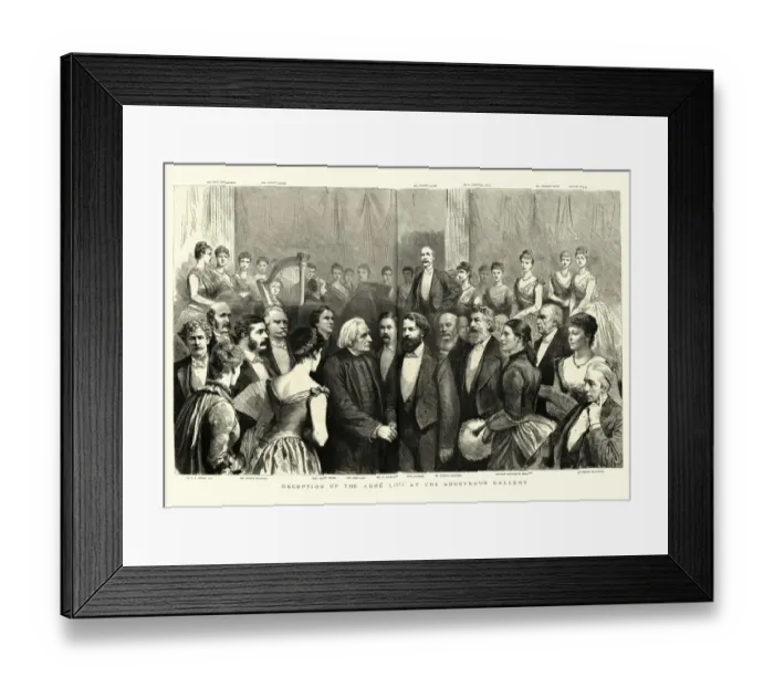 Framed Print : Reception of Liszt at the Grosvenor Gallery, 19th Century