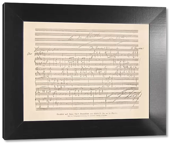 Manuscript of To The Artists (1853) by Franz Liszt, facsimile