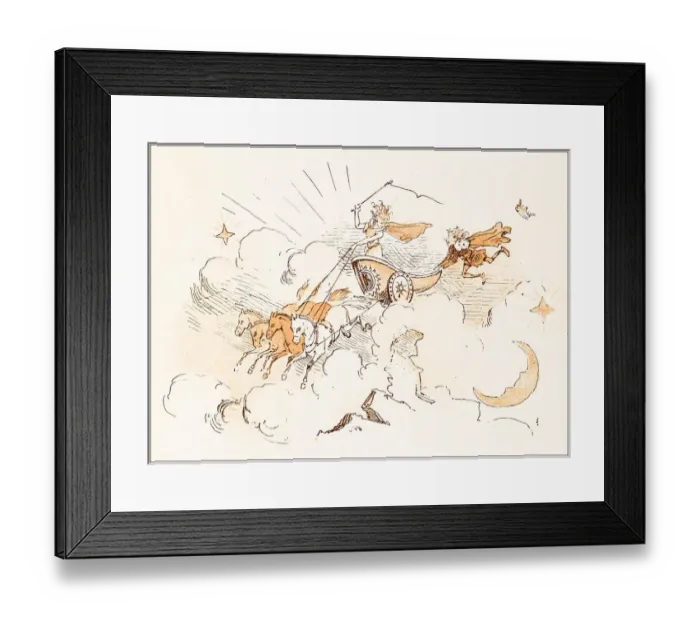 Framed Print : Antique illustration from fables picture book: The king and the abbot of Canterbury Framed Print : Antique illustration from fables picture book: The king and the abbot of Canterbury