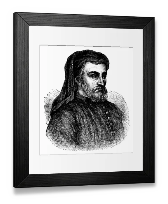 Framed Print : Geoffrey Chaucer