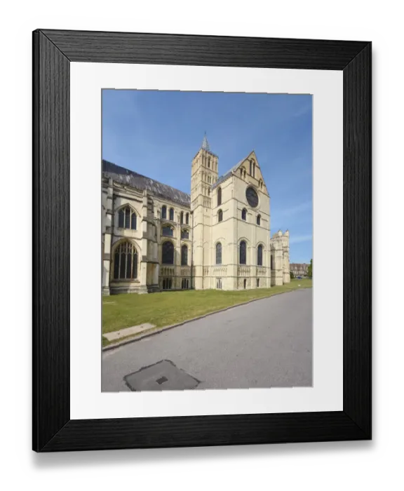 Framed Print : Canterbury Cathedral side view on a sunny day in Kent, England, UK Framed Print : Canterbury Cathedral side view on a sunny day in Kent, England, UK
