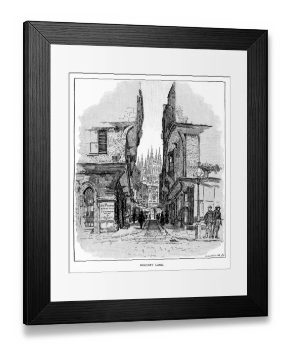 Framed Print : Mercery Lane in Canterbury Framed Print : Mercery Lane in Canterbury