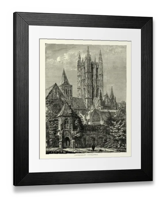 Framed Print : Canterbury Cathedral in the 19th Century Framed Print : Canterbury Cathedral in the 19th Century