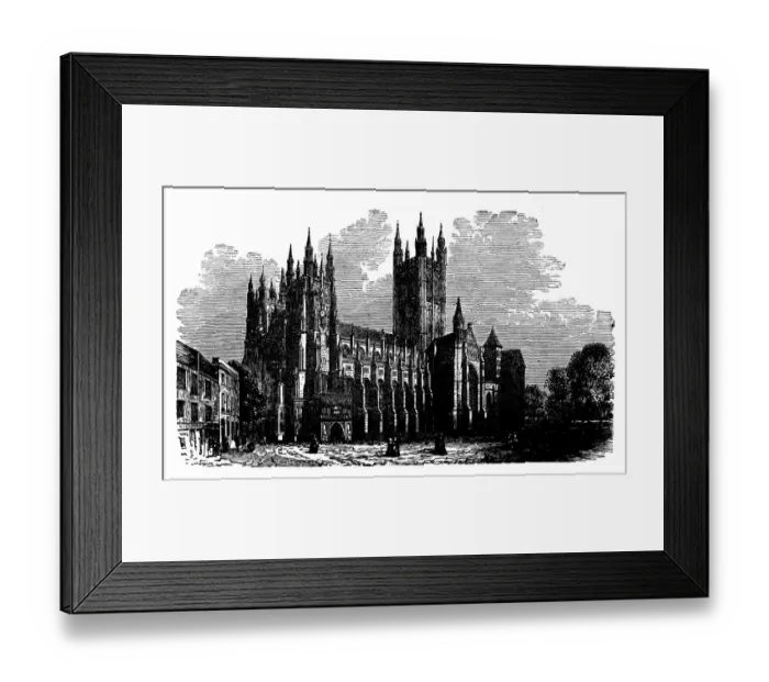 Framed Print : Antique engraving illustration: Canterbury Cathedral Framed Print : Antique engraving illustration: Canterbury Cathedral