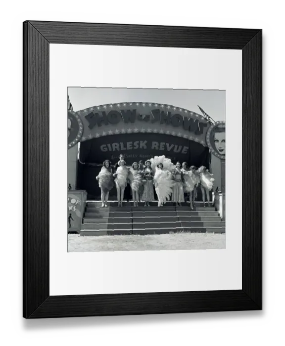 Framed Print : Group Of Fan Dancers