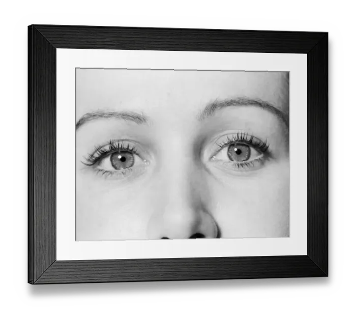 Framed Print : Womans face, close-up Framed Print : Womans face, close-up