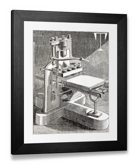Framed Print : Hand printing press Framed Print : Hand printing press