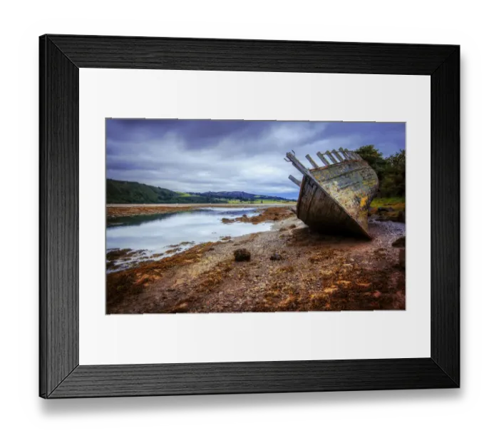 Framed Print : Wreck at Dulas Bay, Anglesey, Wales