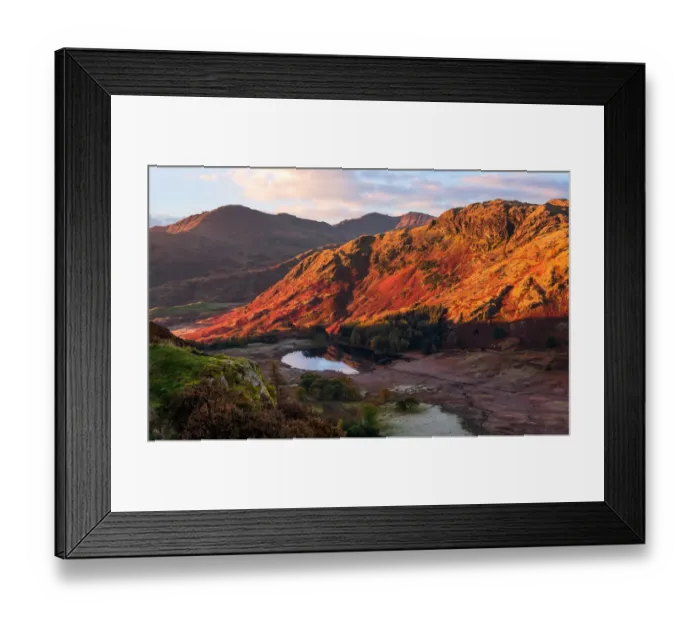 Framed Print : Sunrise, Blea Tarn, Great Langdale, Lake District, Cumbria, England Framed Print : Sunrise, Blea Tarn, Great Langdale, Lake District, Cumbria, England