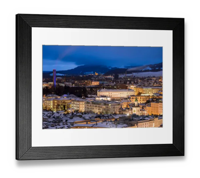 Framed Print : Night, Salzburg, Austria Framed Print : Night, Salzburg, Austria