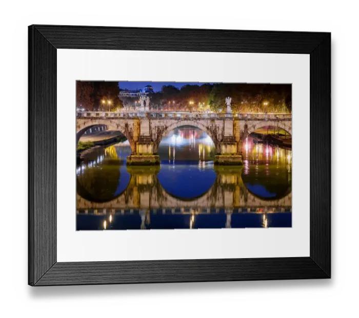 Framed Print : Blue Hour, Ponte Sant Angelo, Rome, Italy Framed Print : Blue Hour, Ponte Sant Angelo, Rome, Italy