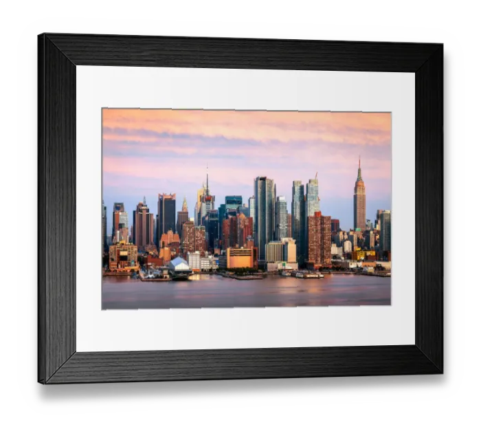 Framed Print : Sunset, Manhattan, New York City, Empire State Building, America Framed Print : Sunset, Manhattan, New York City, Empire State Building, America
