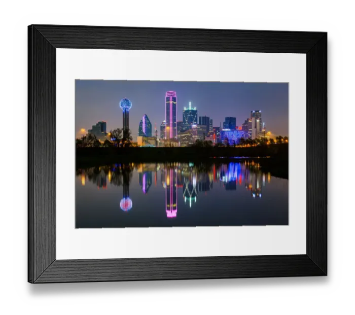 Framed Print : Skyline, Dallas, Texas, America Framed Print : Skyline, Dallas, Texas, America