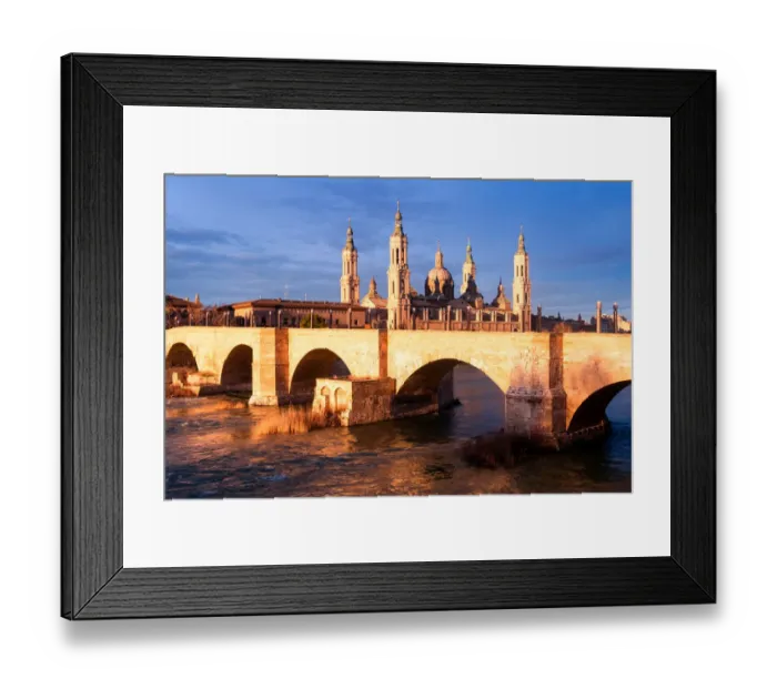 Framed Print : Amazing Glow, Basilica de Nuestra Senora del Pilar, Basilica of Our Lady of the Pillar