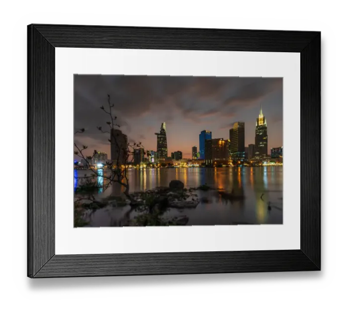 Framed Print : Sunset in Hochiminh City, Vietnam