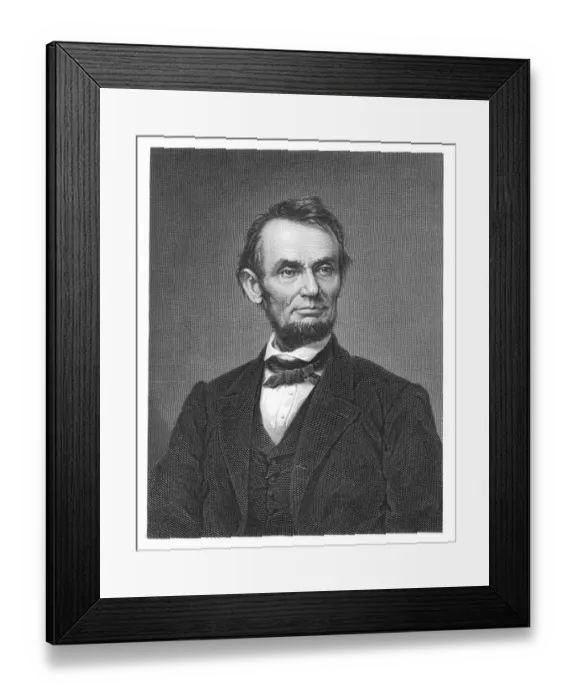 Framed Print : Portrait of Abraham Lincoln, the 16th president of the United States Framed Print : Portrait of Abraham Lincoln, the 16th president of the United States