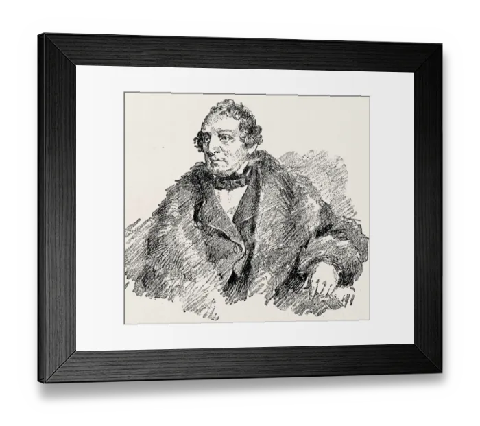Framed Print : Karl Anschutz, german composer, 1813-1870