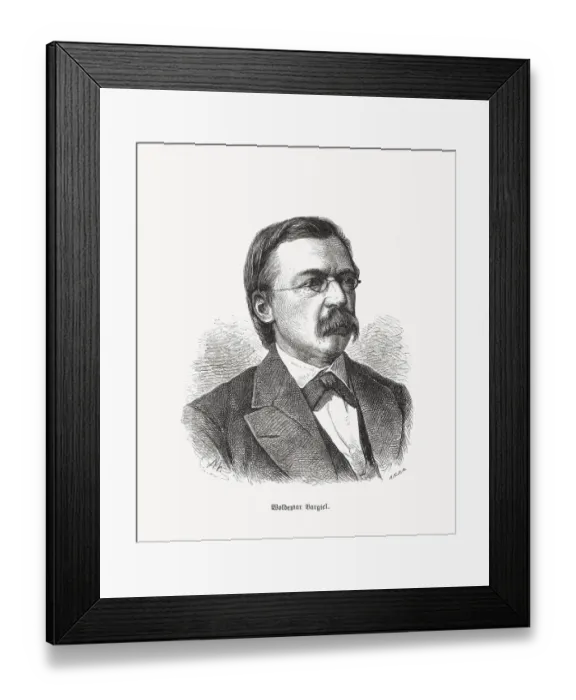 Framed Print : Woldemar Bargiel (1828-1897), German composer, wood engraving, published in 1893 Framed Print : Woldemar Bargiel (1828-1897), German composer, wood engraving, published in 1893