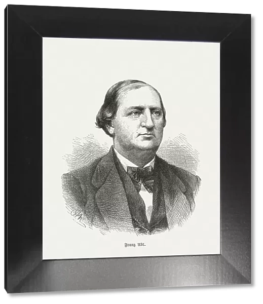 Franz Wilhelm Abt (1819-1885), German composer, wood engraving, published 1893