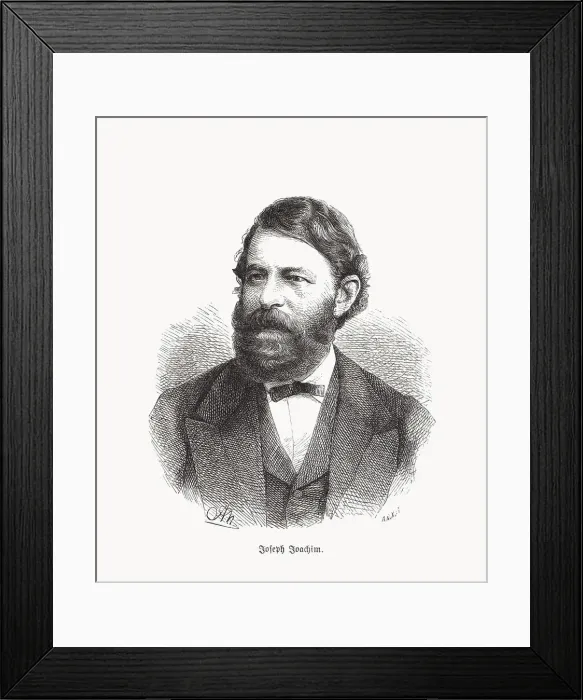 Framed Print : Joseph Joachim (1831-1907), Hungarian violinist, wood engraving, published in 1893 Framed Print : Joseph Joachim (1831-1907), Hungarian violinist, wood engraving, published in 1893